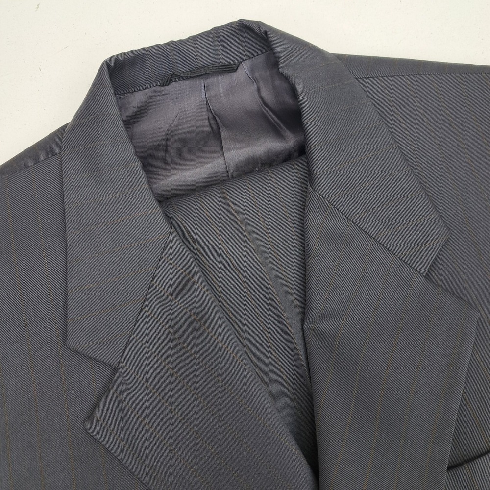 Innocenti Tom James Tailored Men's 42R Gray Pinstripe 2 Piece Suit Pants 34x29